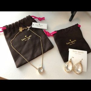 Kate Spade pendent necklace & earring jewelry set.